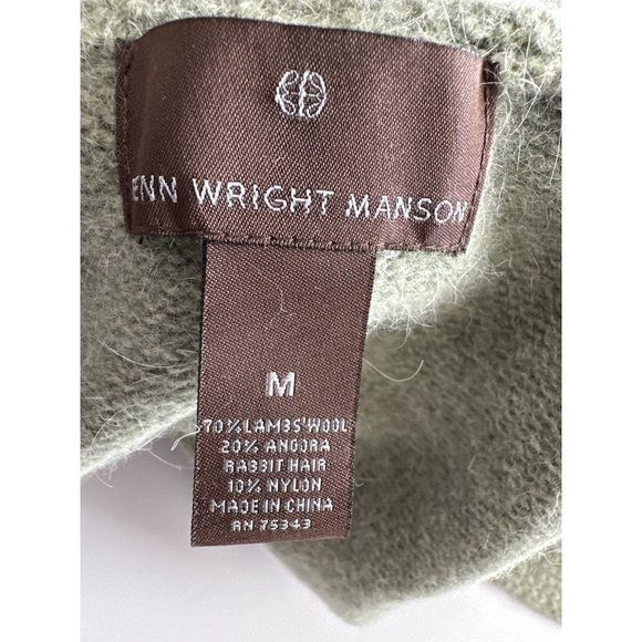 Fenn Wright Mason Lambswool & Rabbit Hair Cardigan Button Up Green Size Medium - Picture 6 of 6